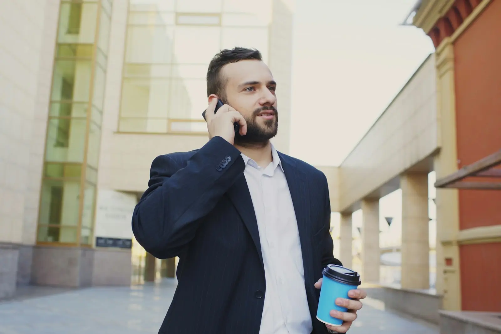 Employee calling the office while on the road
